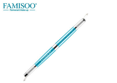 青い色の手動眉毛の入れ墨のペンのステンレス鋼、Microbladingの入れ墨のペン